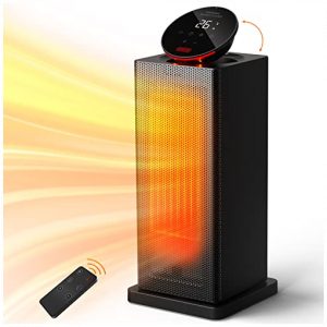 CEFNOON Heizlüfter 2000W, Fernbedienung und Touch-LED, PTC Keramik heizung elektrisch, 90°-Oszillation, 24 Timer, 3 Modi, Mehrfachschutz, Thermostat und heizgerät energiesparend leise, Zuhause
