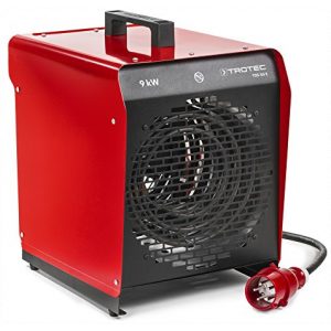 TROTEC TDS 50 E Elektroheizgebläse (max. 9 kW) Integriertes Thermostat 2 Heizstufen Kondensfreie Wärme Kein Sauerstoffverbrauch Elektroheizer Heizstrahler