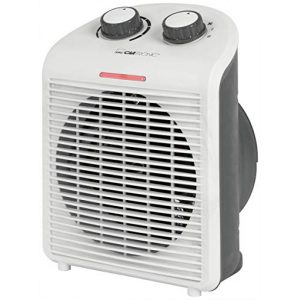 Clatronic HL 3761 Heizlüfter,mobiler & kompakter Heizlüfter, 2 Heizstufen (1000/2000 W), Kaltstufe (Ventilator), stabiler Tragegriff, weiß