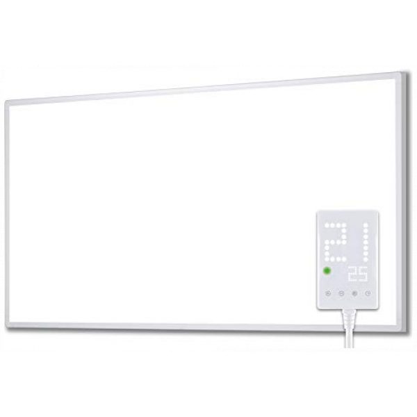 Heidenfeld Infrarotheizung HF-HP100 / 100-1 / 106 / 110 / 130 / Weiß - 300 - 1200 Watt - inkl. Thermostat - 10 Jahre Garantie - Deutsche Qualitätsmarke - TÜV GS (HF-HP100-3 800 Watt)