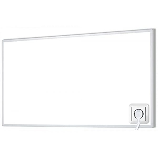 Heidenfeld Infrarotheizung HF-HP100 / 100-1 / 106 / 110 / 130 / Weiß - 300 - 1200 Watt - inkl. Thermostat - 10 Jahre Garantie - Deutsche Qualitätsmarke - TÜV GS (HF-HP100-1 1000 Watt)