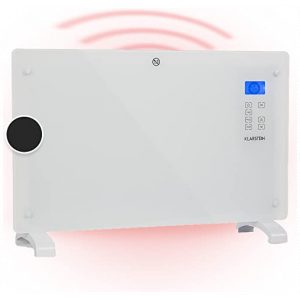 Klarstein Elektroheizung, Konvektor-Heizung mit Bodenrollen, Mobile Elektroheizung Energiesparend, Leise Heizung Elektrisch, Standgerät Heizkörper Elektrisch mit Thermostat & App-Steuerung, 2000 W