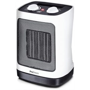 Pro Breeze 2000W Mini Keramik Heizlüfter mit automatischer Oszillation, zwei Leistungsstufen, energiesparender Betrieb für Wohnzimmer, Büro, Terasse - Weiß