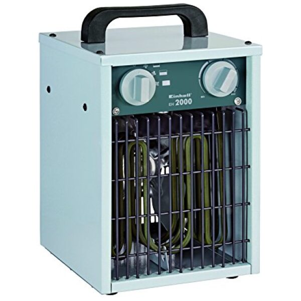 Einhell Elektro-Heizer EH 2000 (Axiallüfter bis 2000 Watt, stufenlos einstellbarer Thermostatregler, 3 Heizstufen, Überhitzungs- & Spritzwasserschutz)